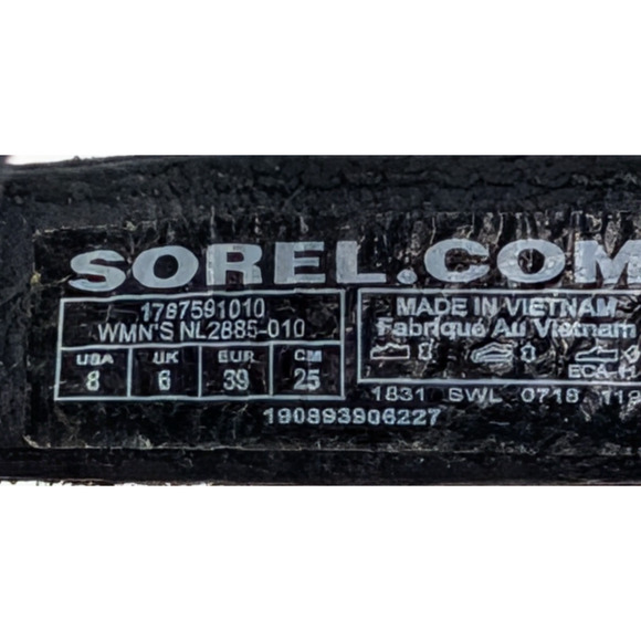 Sorel Ella Womens Black Leather Lace‎ Up Strappy Gladiator Back Zip Flat Sandals - Picture 9 of 11